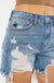 High rise rainbow threads shorts jeans - LECCE