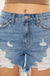 High rise rainbow threads shorts jeans - LECCE