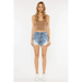 High rise rainbow threads shorts jeans - LECCE