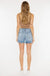 High rise rainbow threads shorts jeans - LECCE