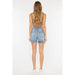High rise rainbow threads shorts jeans - LECCE
