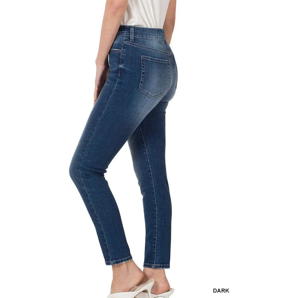 Skinny de talle alto oscuro
