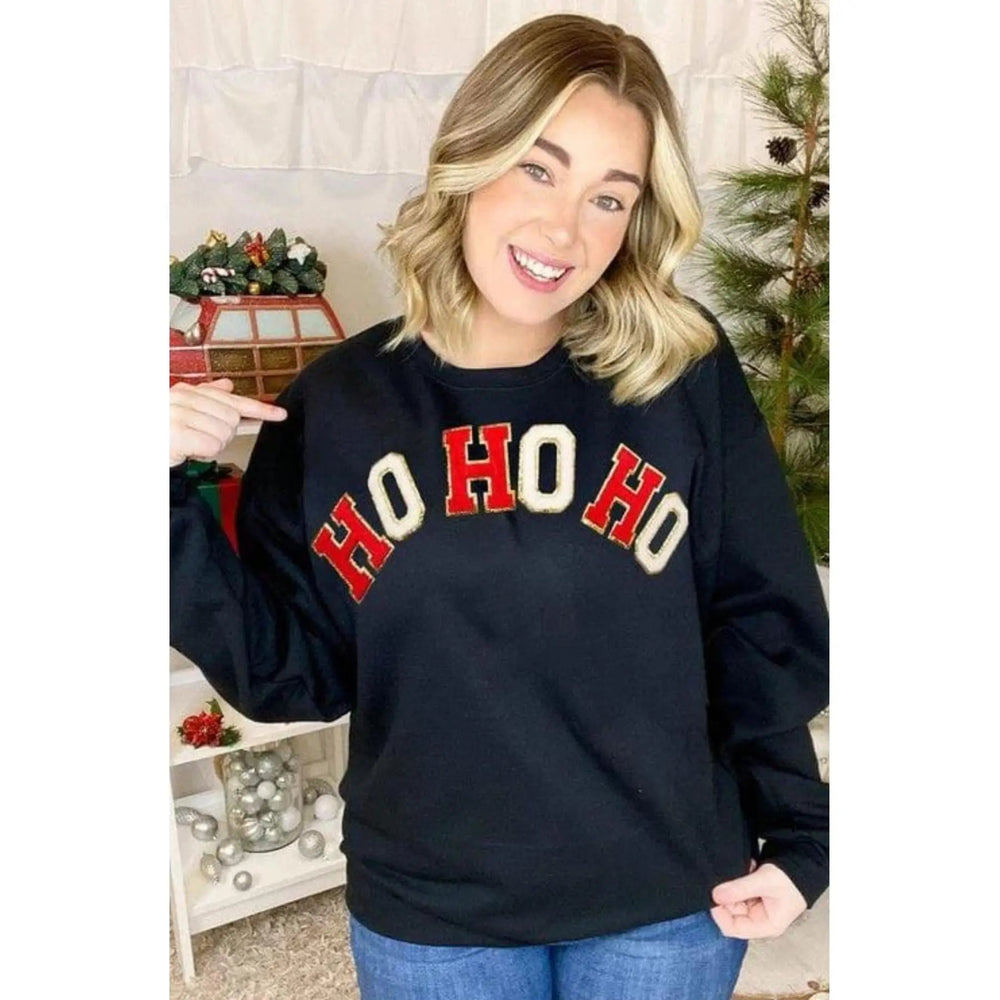 Ho ho ho chenille sweatshirt - LECCE