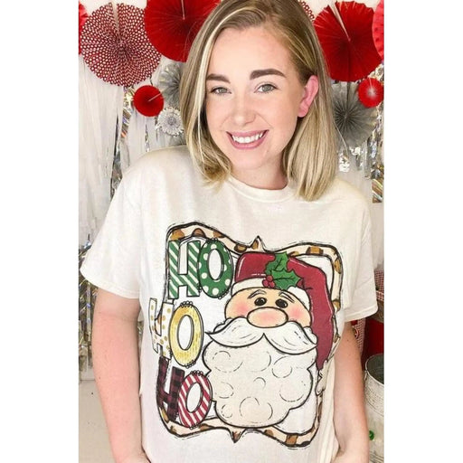 Ho ho ho whimsical santa t-shirt - LECCE