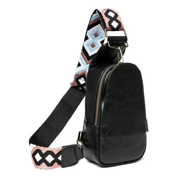 Hot vegan leather fanny packs with guitar strap - LECCE