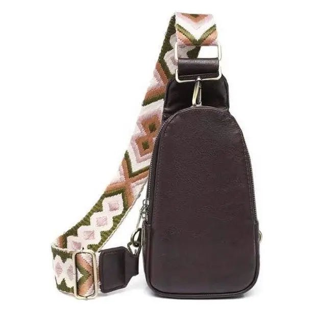 Hot vegan leather fanny packs with guitar strap - LECCE