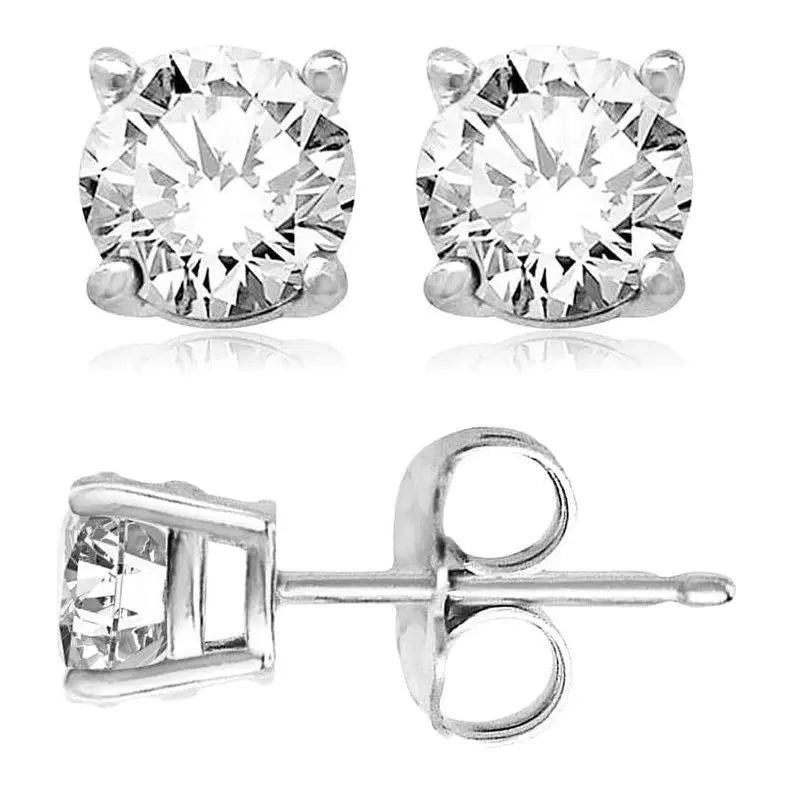 Pendientes redondos de Plata de Ley 925