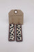 Rectangle leather & wood earrings LECCE