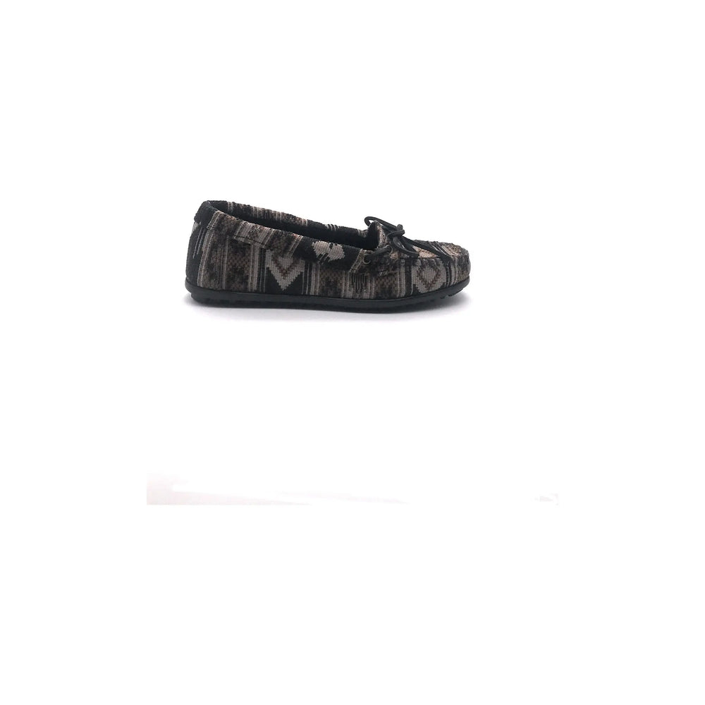 Baja Moc Black Fabric Minnetonka