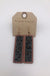 Rectangle leather & wood earrings LECCE