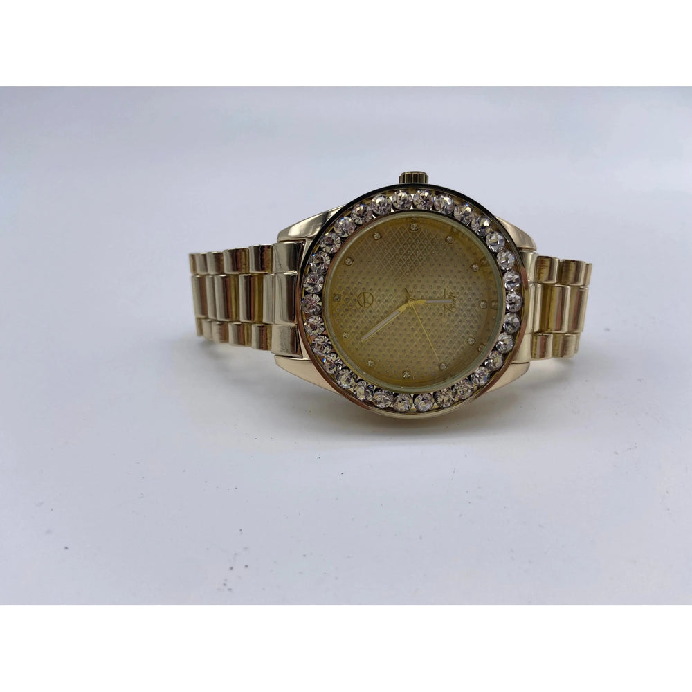 Big Diamond Rimed Watch techno pave