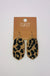 Hexagon Leopard Print Earrings LECCE