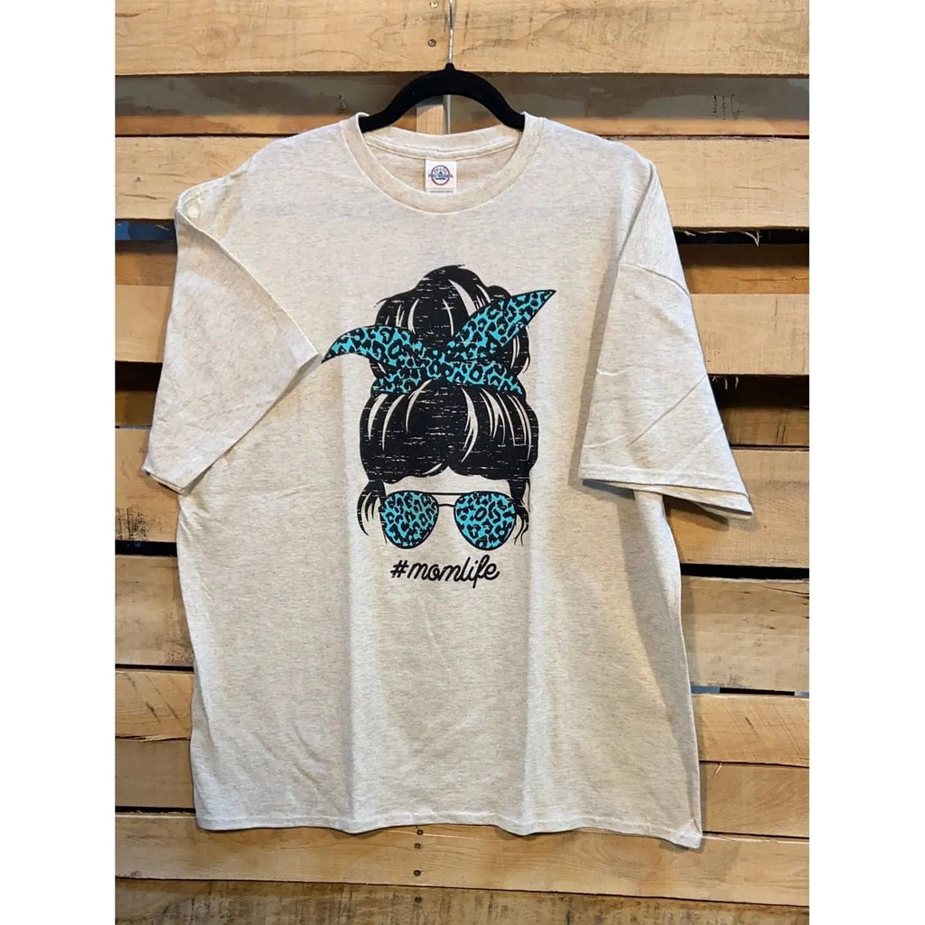 Camiseta MomLife gafas de sol turquesa