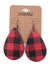 Buffalo Plaid Tear Drop Earrings LECCE