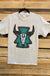 Turquoise cowskull t-shirt T-art fashion