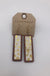 Rectangle leather & wood earrings LECCE