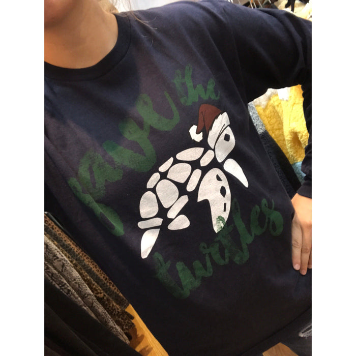 Save the turtles long sleeve navy
