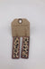 Rectangle leather & wood earrings LECCE