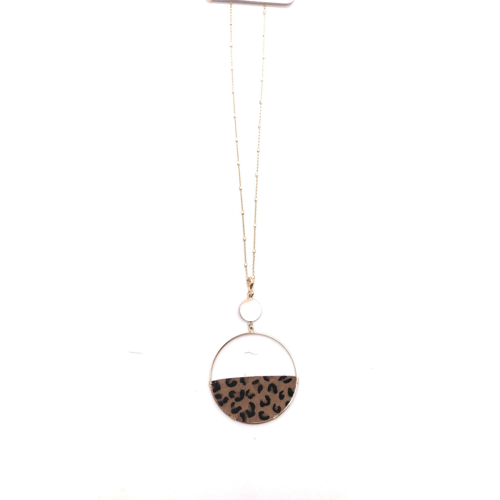 Animal Print Semi Circle Necklace