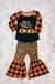 PICK THE CUTE PATCH/ CHECKER PRINTED SLEEVES & BELL PANTS LECCE