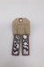 Rectangle leather & wood earrings LECCE