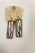 Rectangle leather & wood earrings LECCE
