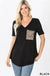 Leopard Print Pocket Tee Zenana
