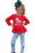 Pony flare top w/ printed leggings. 