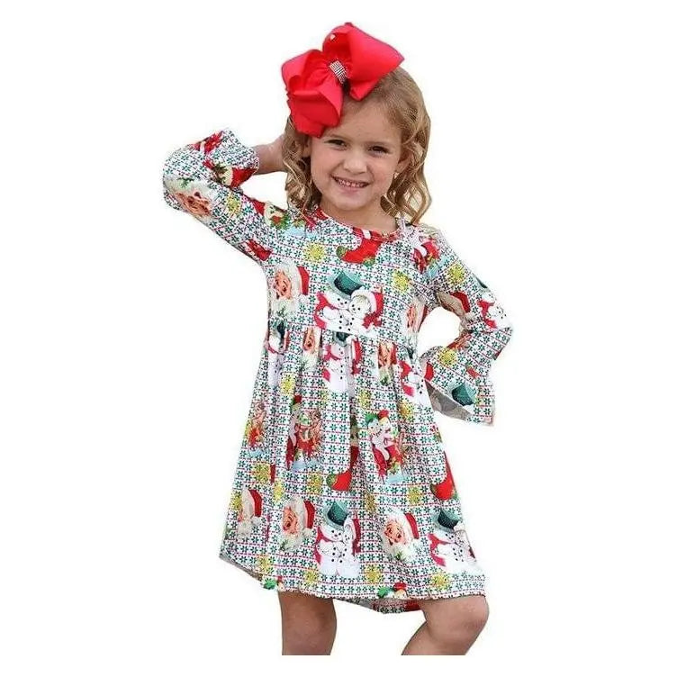 LINDO VESTIDO ESTAMPADO SANTS MULTICOLOR