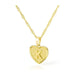 Initial letter heart pendant necklace - LECCE