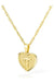 Initial letter heart pendant necklace - LECCE