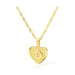 Initial letter heart pendant necklace - LECCE