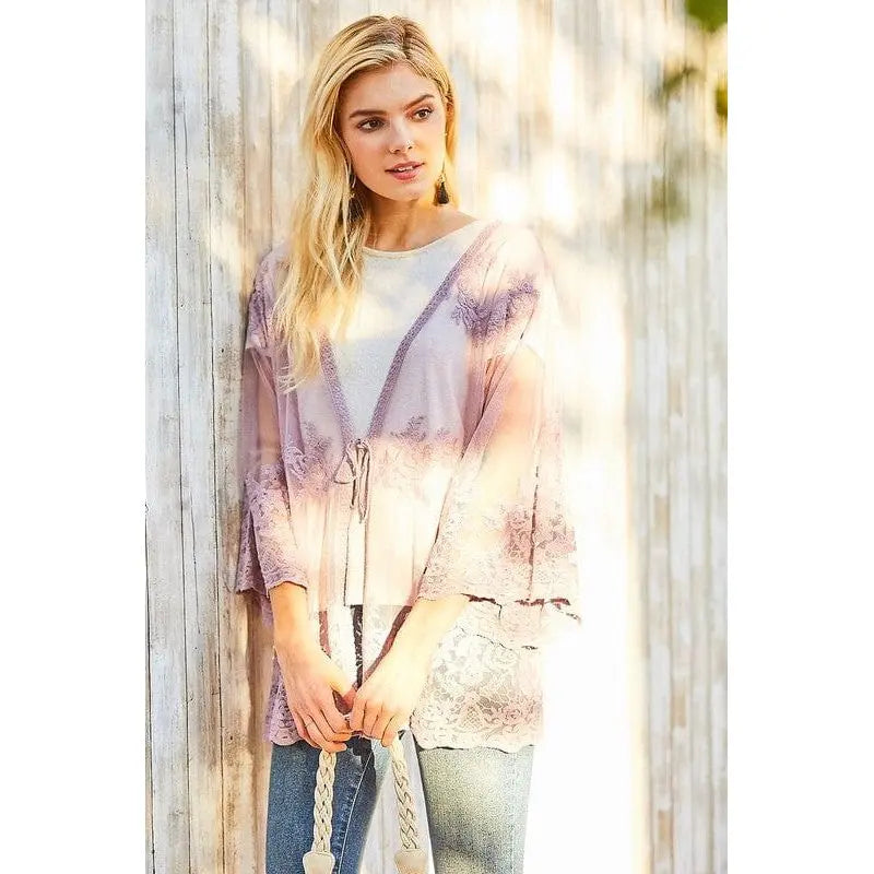 Lace cardigan Regular Size LECCE
