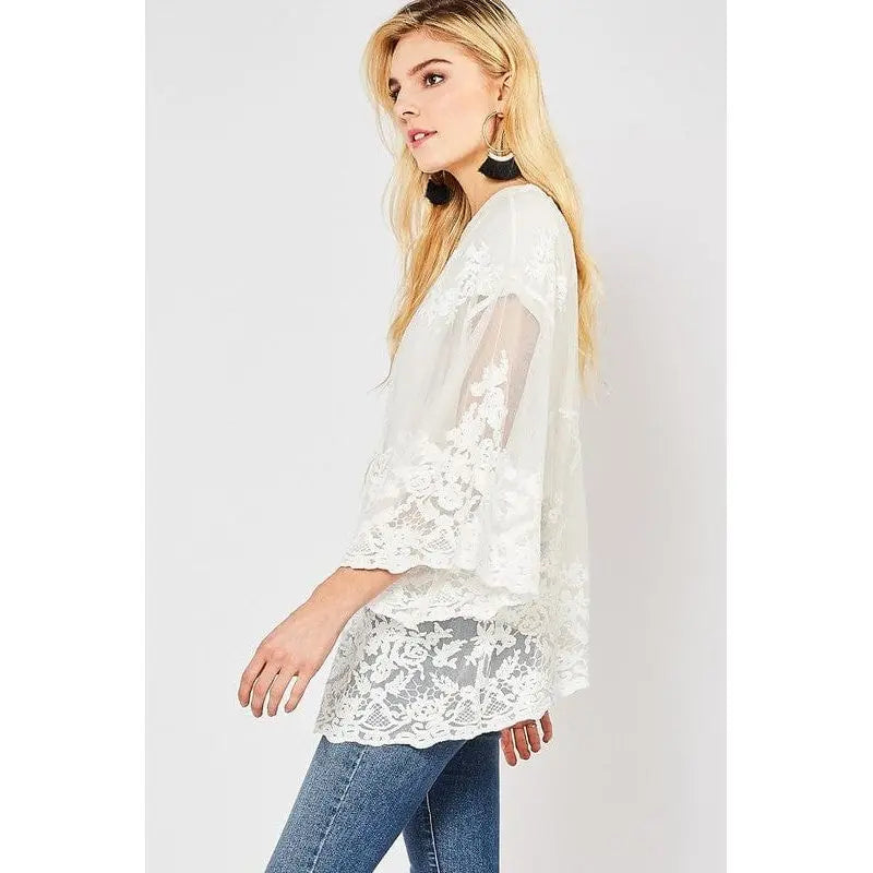 Lace cardigan Regular Size LECCE