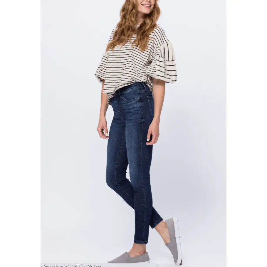 judy blue Super dark clean control top skinny judy blue