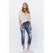 Judy blue Bleach Splash Boyfriend Jeans - LECCE