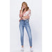 Judy blue Hi - rise light bleach wash relaxed fit - LECCE