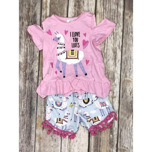 LLAMA 2 PC SET W POM POM SHORTS 