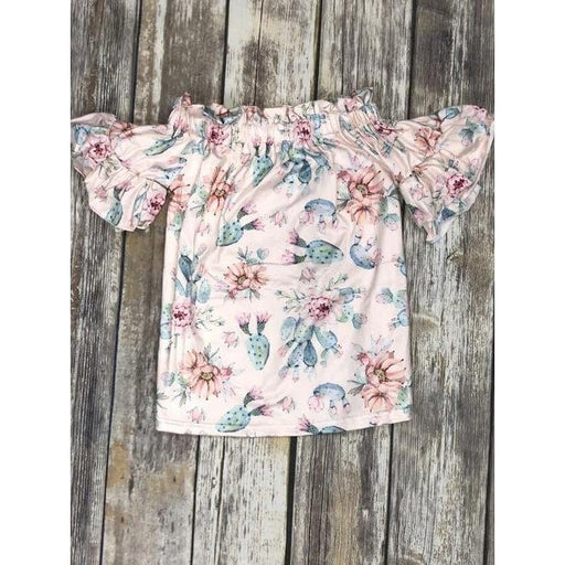   IVORY CACTUS PRINTED TUNIC FOR GIRLS