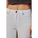 Kan Can High Rise White Hem Detail Skinny Jeans - LECCE