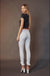 Kan Can High Rise White Hem Detail Skinny Jeans - LECCE