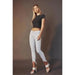 Kan Can High Rise White Hem Detail Skinny Jeans - LECCE