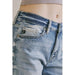 KanCan High rise hem detail mom jean - LECCE