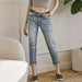KanCan High rise hem detail mom jean - LECCE