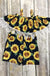 SUNFLOWER ROMPER W LACE TRIM