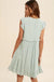 Lace accent ruffle trim mini dress - LECCE