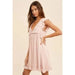 Lace accent ruffle trim mini dress - LECCE