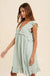 Lace accent ruffle trim mini dress - LECCE