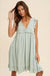 Lace accent ruffle trim mini dress - LECCE