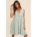 Lace accent ruffle trim mini dress - LECCE